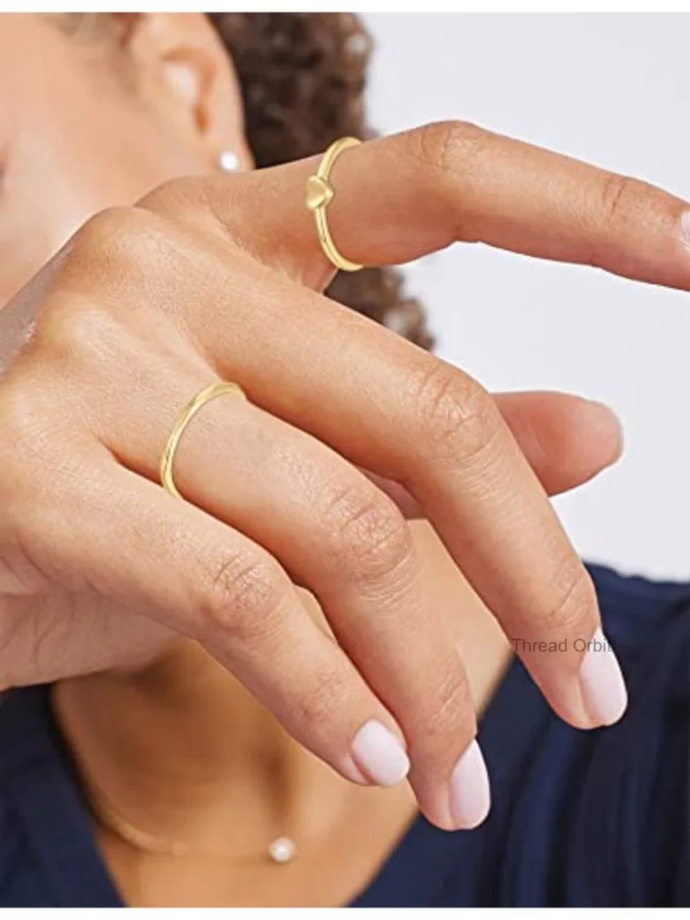 14K Gold Plated Stacking Ring Set Non Tarnish Dainty Stackable Rings Sizes 4-12